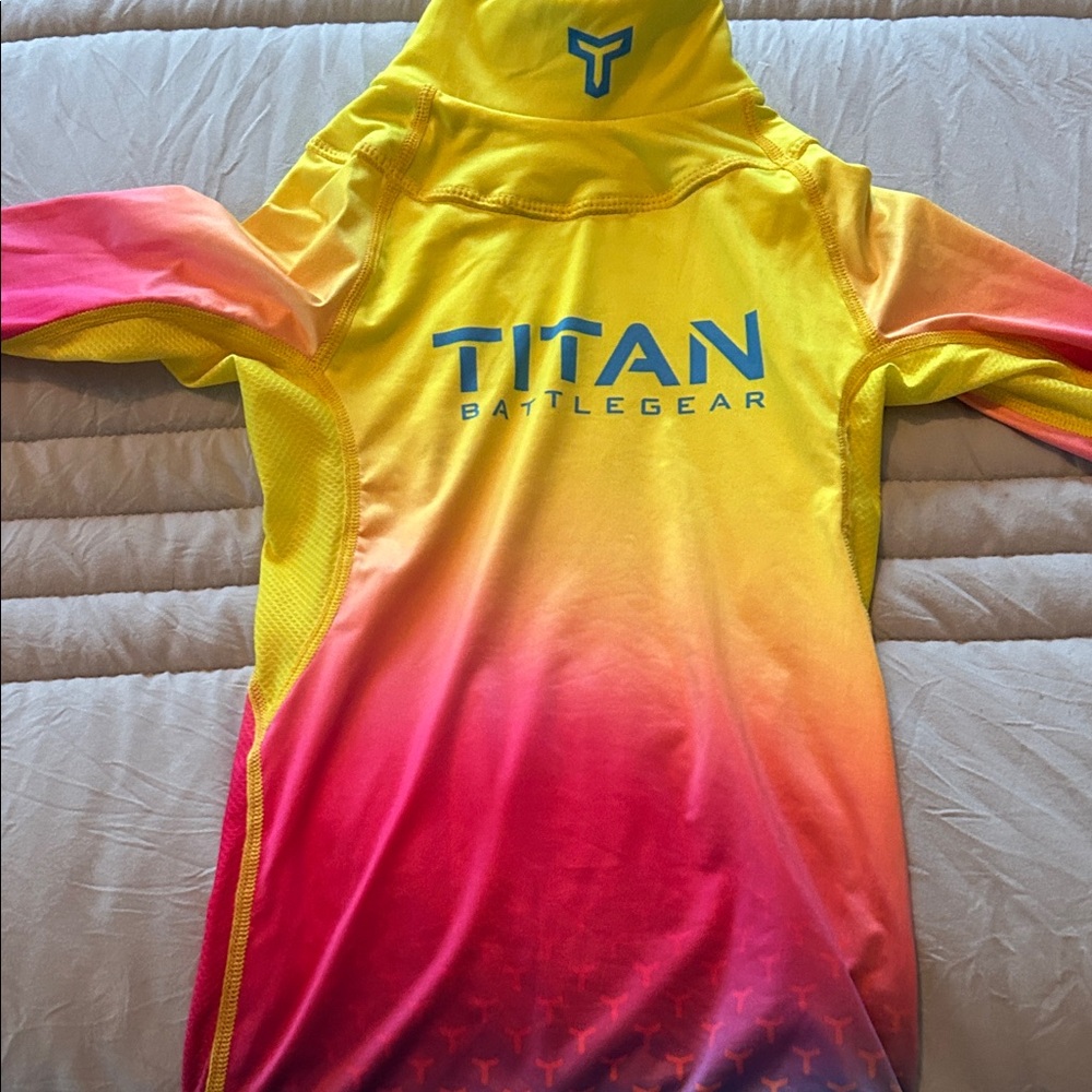 Titan Battlegear Hockey Cut resistant Base layer - Yellow and Pink Gradient